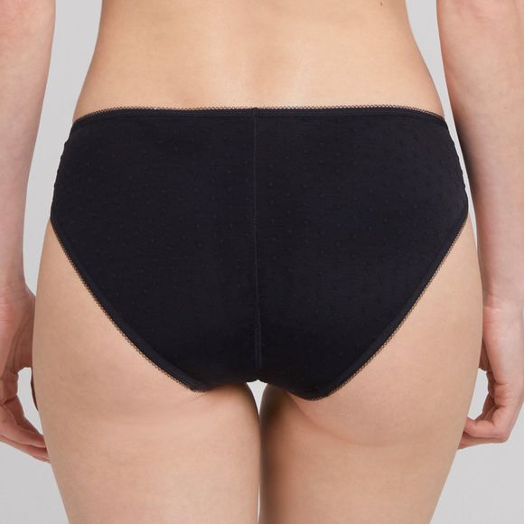 LOU Perfect Dotted Hipster Panty NWT Size Small in Black - Picture 3 of 4